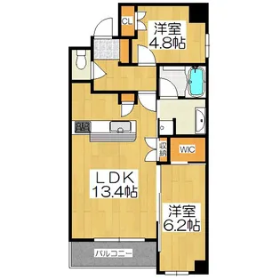 ブランズ京都烏丸御池【6階】の間取り