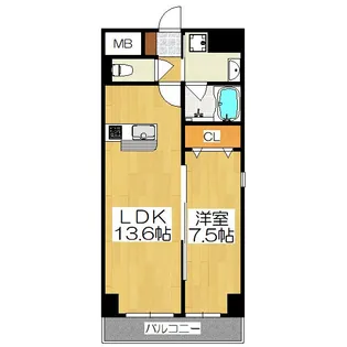 ウェスタ四条【8階】の間取り