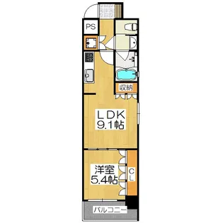 リーガル京都五条大宮【5階】の間取り