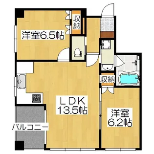 リーガル京都二条城東【2階】の間取り
