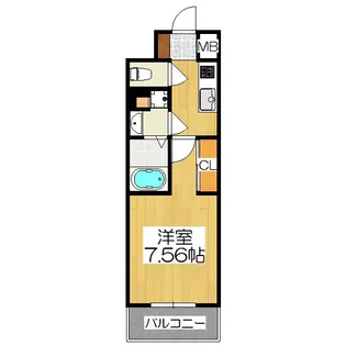 THE GARNET SUITE RESIDENCE西七条【5階】の間取り