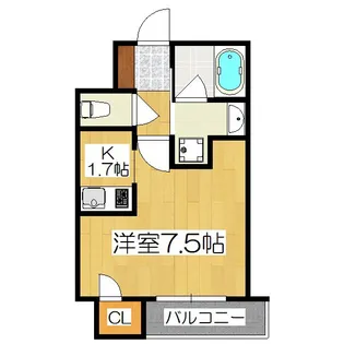 ウェルスクエア京都四条大宮【1階】の間取り