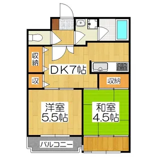 エイブル創久五条大宮【2階】の間取り