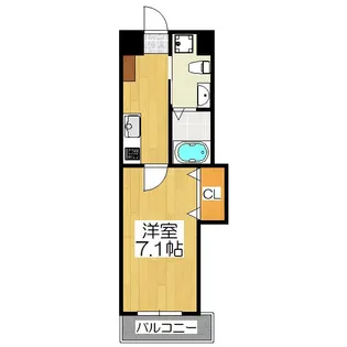 HF四条河原町レジデンス(旧 シングルレジデンス四条河原町)【6階】の間取り