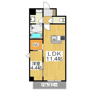 THE RESIDENCE 二条駅前【5階】の間取り