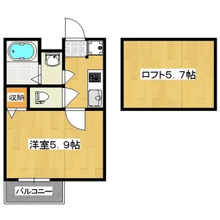 ロフティ四条大宮【1階】の間取り