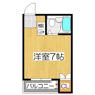 フレンドリー二条【4階】の間取り