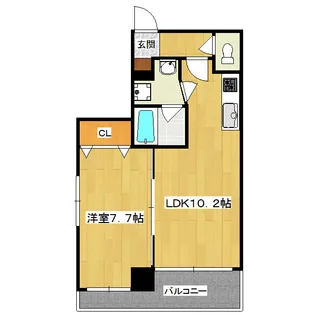 プラネシア星の子三条油小路【7階】の間取り