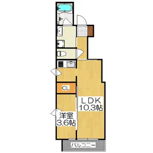 R.北車屋町【5階】の間取り