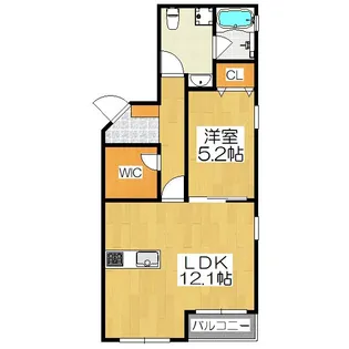 ヴィンテージマンションリューブ二条【1階】の間取り