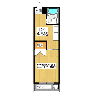 シャトレーヌ葭屋【4階】の間取り
