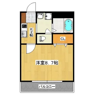 Un Castello 二条(アンカステッロ二条)【3階】の間取り