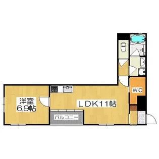 パーシモン御所南【2階】の間取り