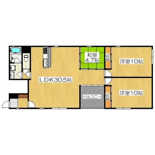 パーシモン御所南【2階】の間取り