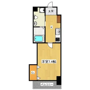 HF四条河原町レジデンス(旧 シングルレジデンス四条河原町)【8階】の間取り