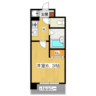 PARK WEST 雅【1階】の間取り