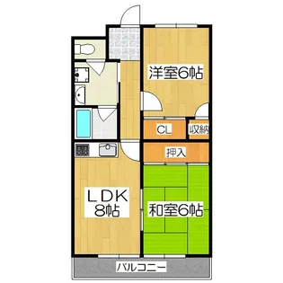 ルシエール川豊【2階】の間取り