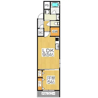 ベラジオ雅び京都烏丸西【5階】の間取り