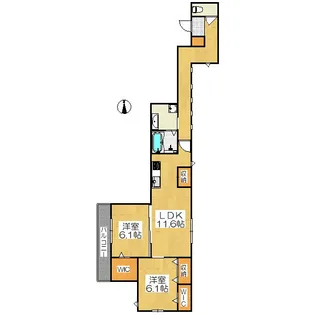 ヴァンソレイユ二条(仮称 D-ROOM京都市中京区西ノ京)【3階】の間取り