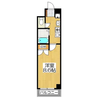 ヴィアーレ四条大宮【4階】の間取り
