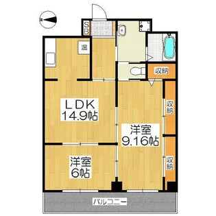 ルミノーサ三条小川【5階】の間取り