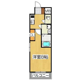 アーバンフラッツ五条堀川【13階】の間取り