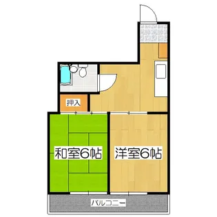 プラザ篠【2階】の間取り
