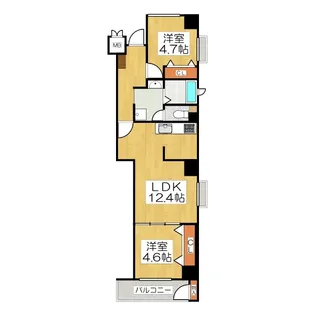 ベル・クローチェ京都洛央【11階】の間取り