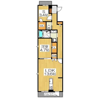 シャーメゾン京都御所西【5階】の間取り