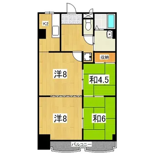 ヴォールヴォラン【6階】の間取り