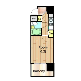 ヴィラ小川町【201K号室】の間取り