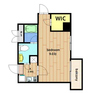 グランディール【201B号室】の間取り