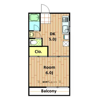 コーポサンライズ【106号室】の間取り