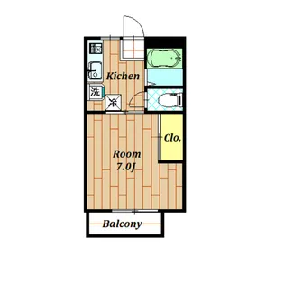 サンシティドミールC棟【101B号室】の間取り