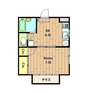 ハイツ石川【102号室】の間取り