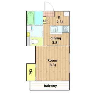 BEE【301B号室】の間取り