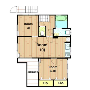 フォレスタ世田谷【201B号室】の間取り