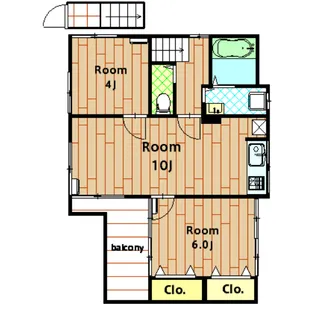フォレスタ世田谷【201B号室】の間取り