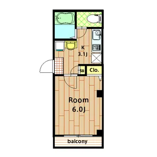 フォーリア西馬込【204B号室】の間取り