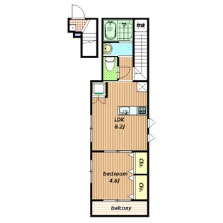 フローリア【201B号室】の間取り