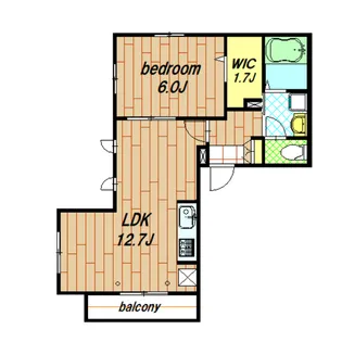 フロレシオ【102B号室】の間取り