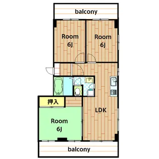 本間ビル【403号室】の間取り