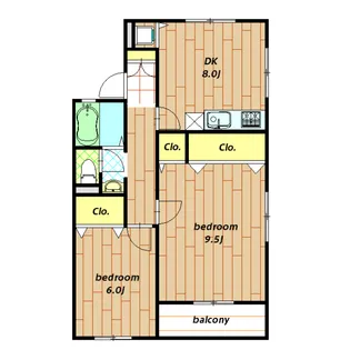 メゾン 3E【B-B号室】の間取り
