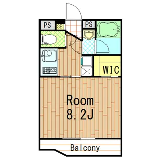 ラトレール・エスポワール【107B号室】の間取り