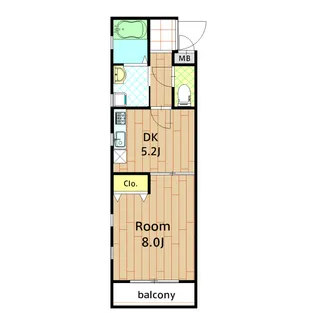 La Maison Epica【207B号室】の間取り