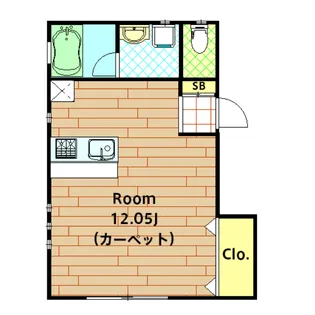 ル トレフル【201号室】の間取り