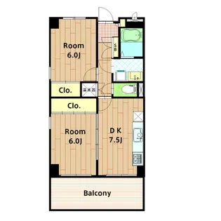 ロサルバ大森【405号室】の間取り