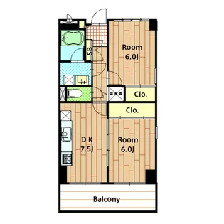 ロサルバ大森【407号室】の間取り