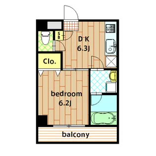 ロフティ大森町【104号室】の間取り