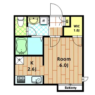 セゾン橋本【201B号室】の間取り